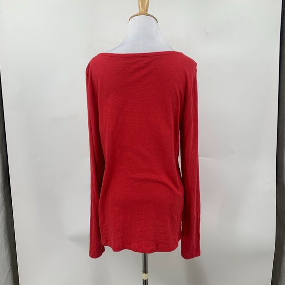 J. Crew Painter Tee Womens XL Extra Large Poppy Long Sleeve Boat Neck Shirt - Picture 5 of 11